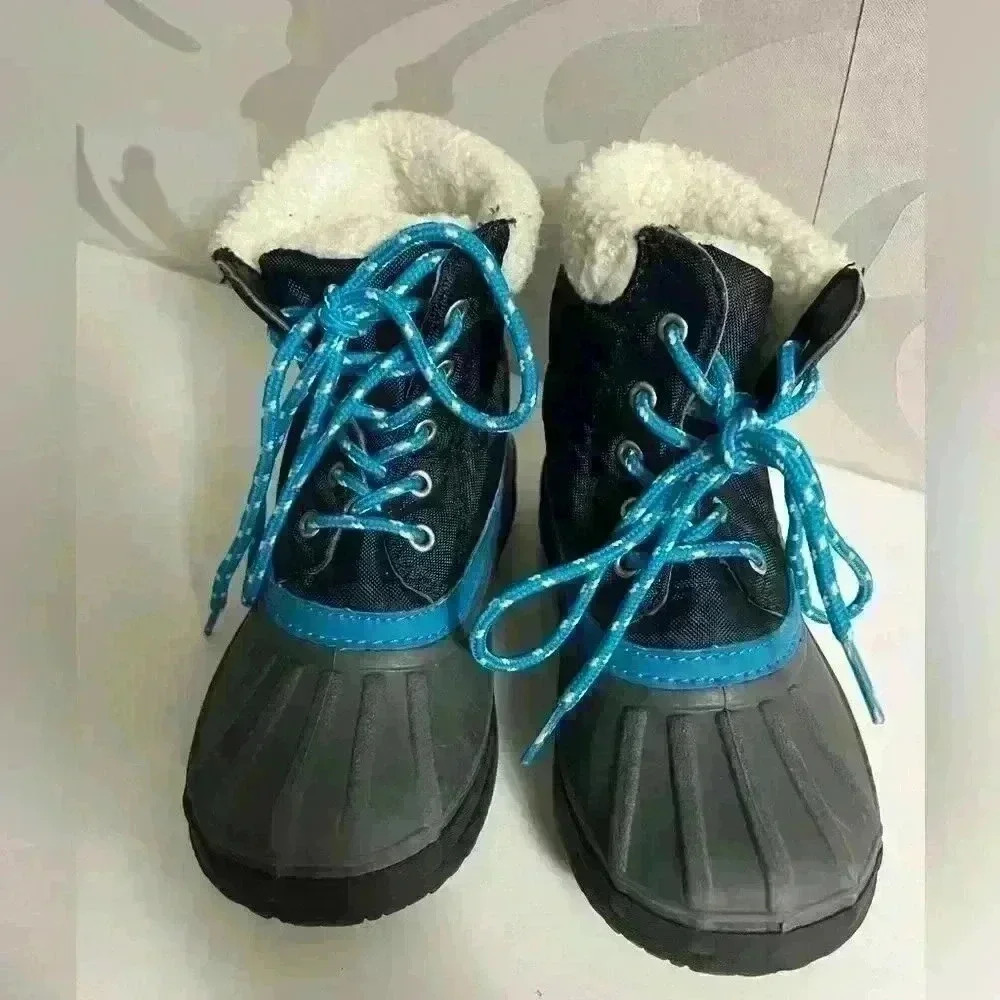 Gymboree Boys Navy Blue Duck Boots - Picture 3 of 7
